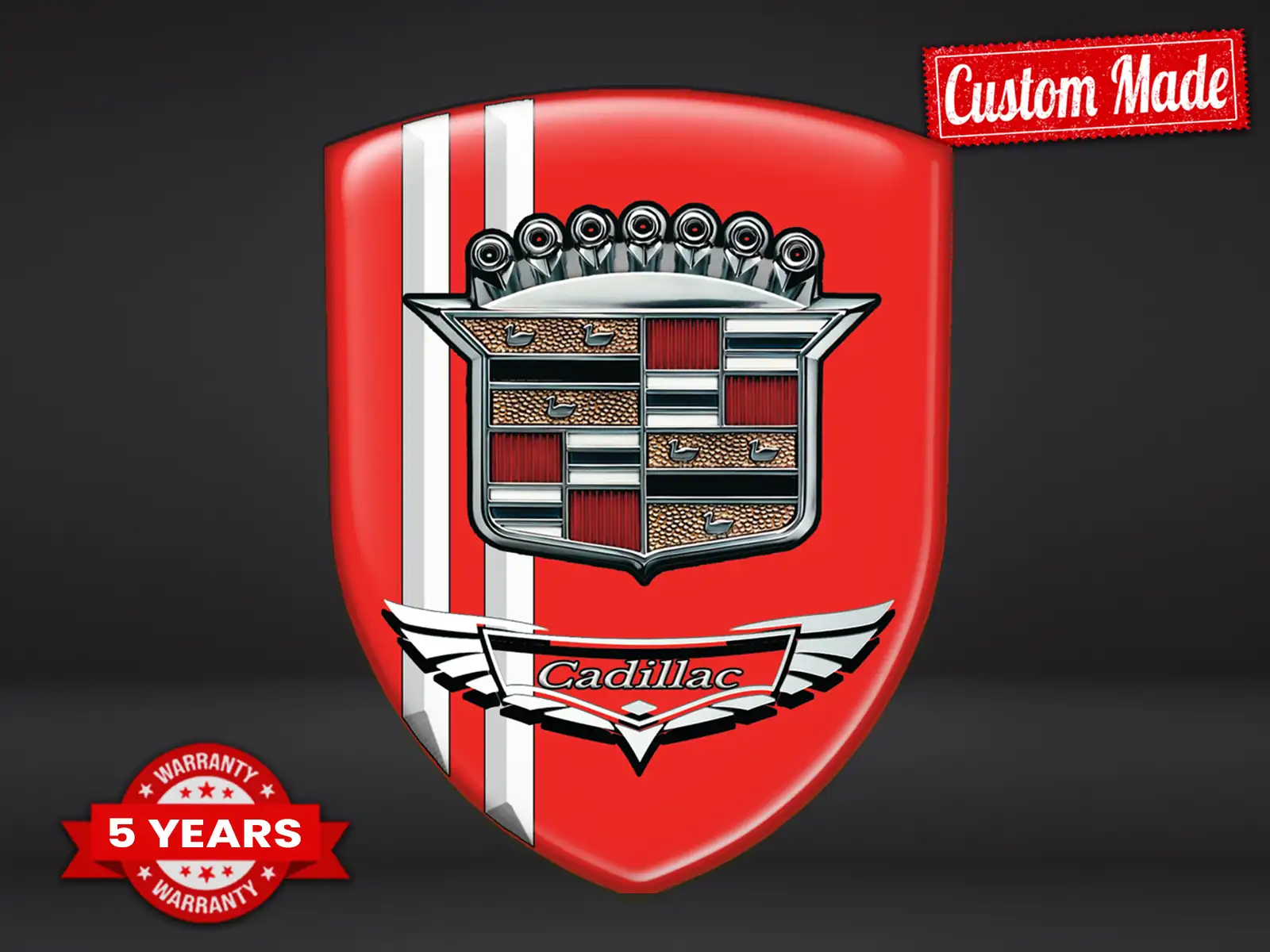 Cadillac Stickers Époxy Design Perso Véhicule Dôme Élégant ST